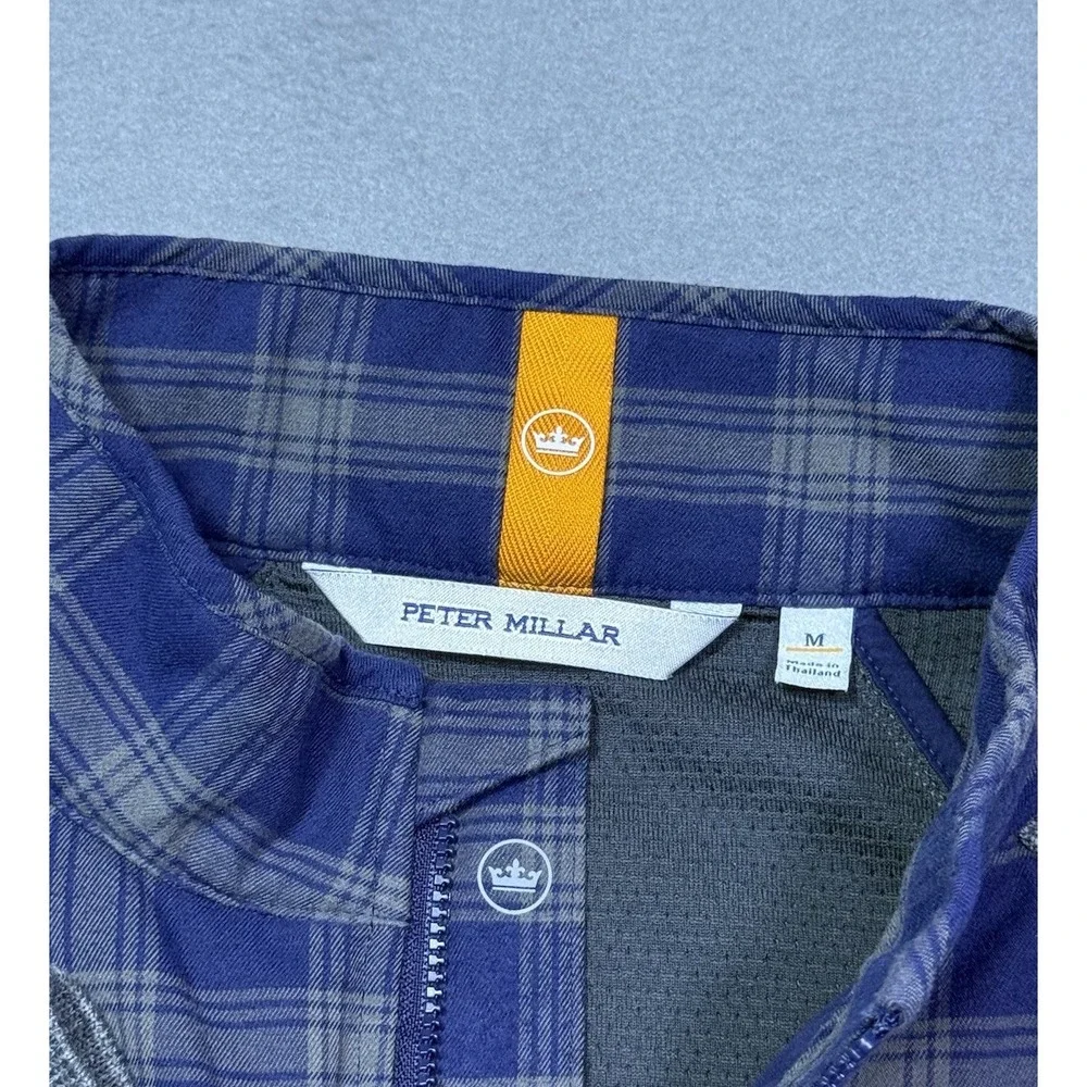 Peter Millar Jacket Mens M Performance Flannel Full Zip Athleisure Normcore